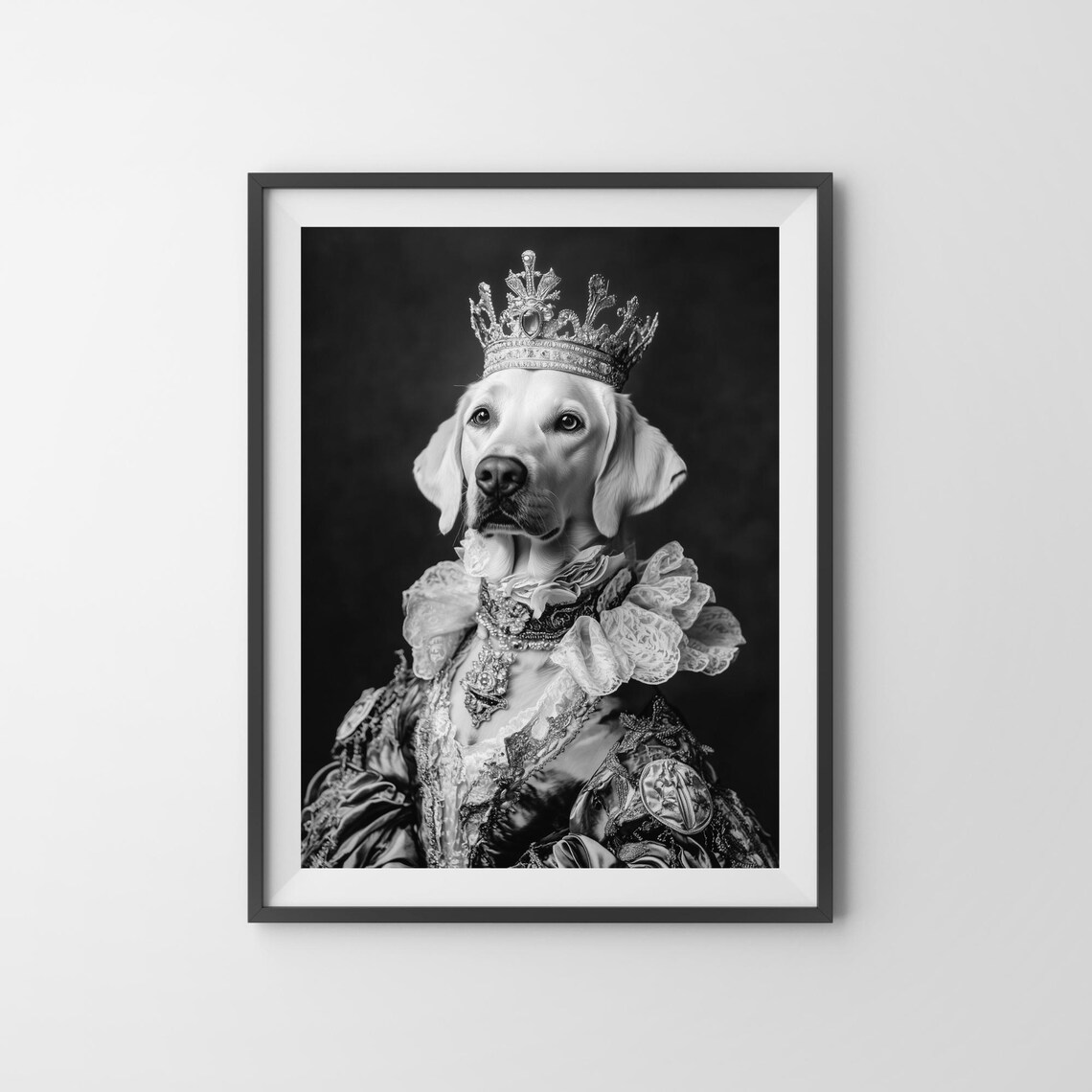 Aristocratic Labrador Retriever Funny Dog Wall Art Renaissance Painting Dog Portrait Print Vintage Animal Art Home Printables Ai Art - Image 3