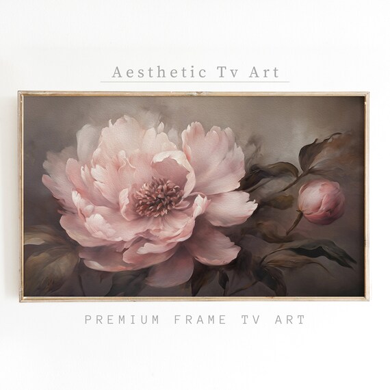 Moody Frame Tv Art Still Life Roses Oil Painting Dark Academia Tv Frame Art Floral Art For Tv