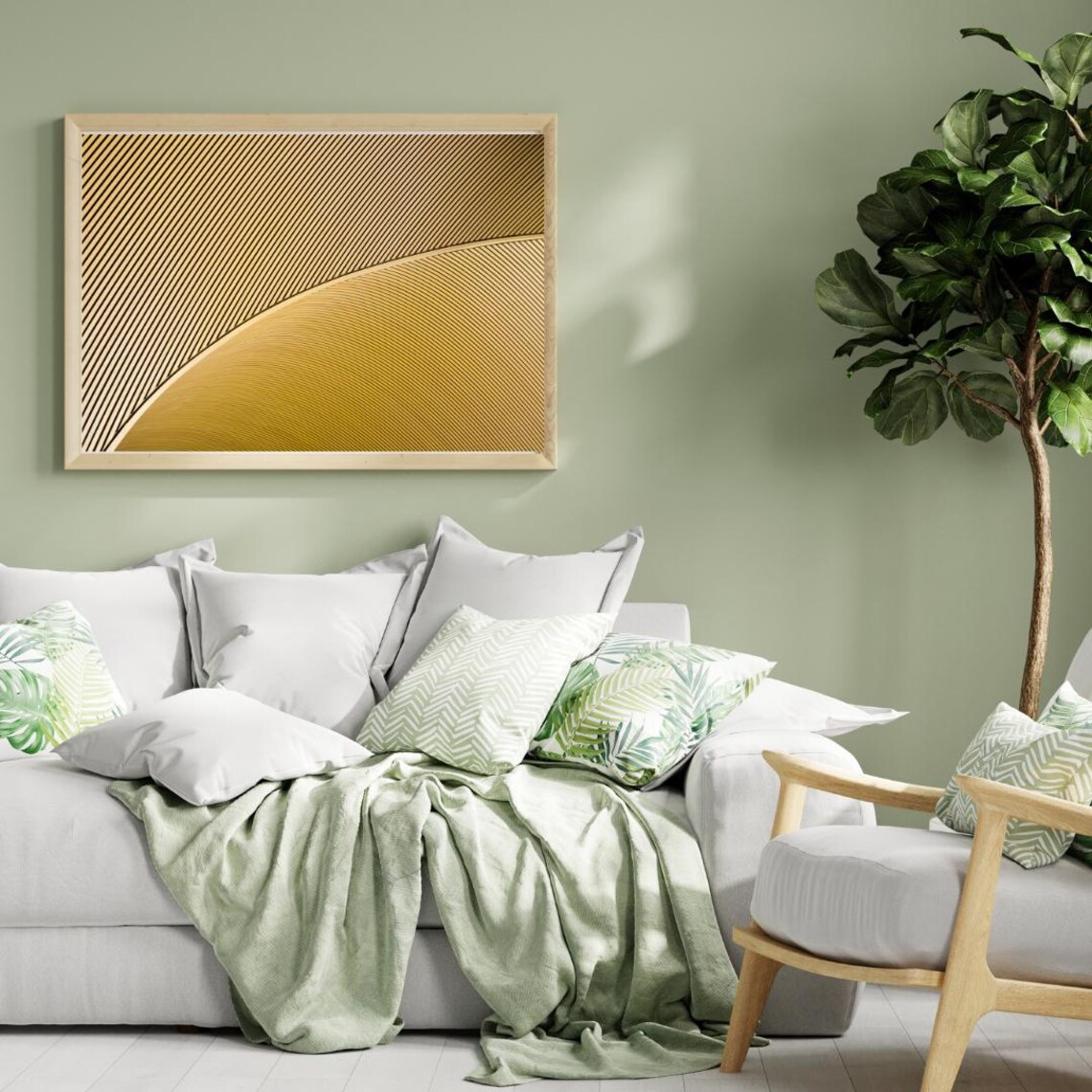 Abstract Modern Gold Lines, Minimalist Geometric Pattern - Image 4