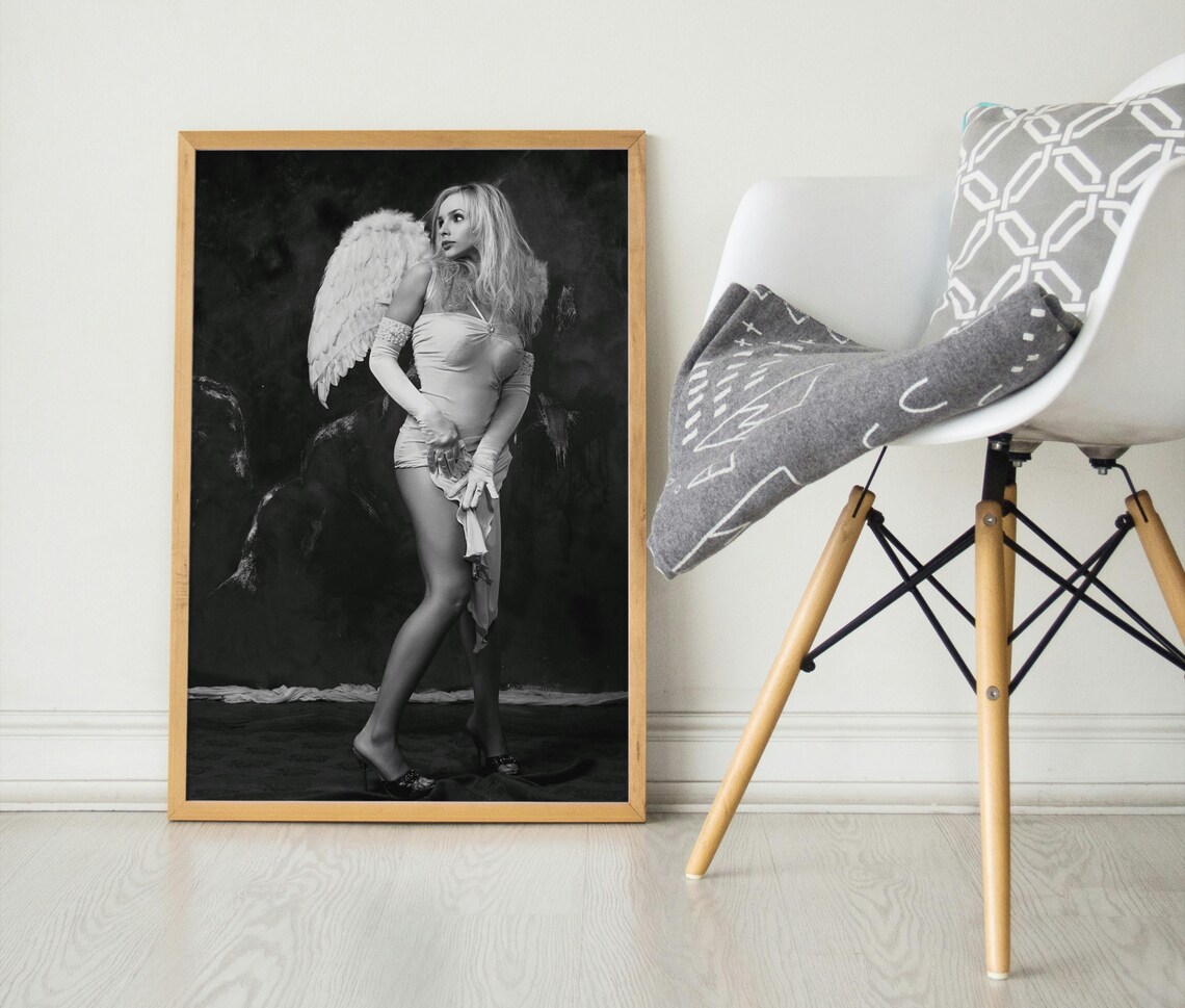 Monochrome Angel Art Print, Black And White Photography - Image 3