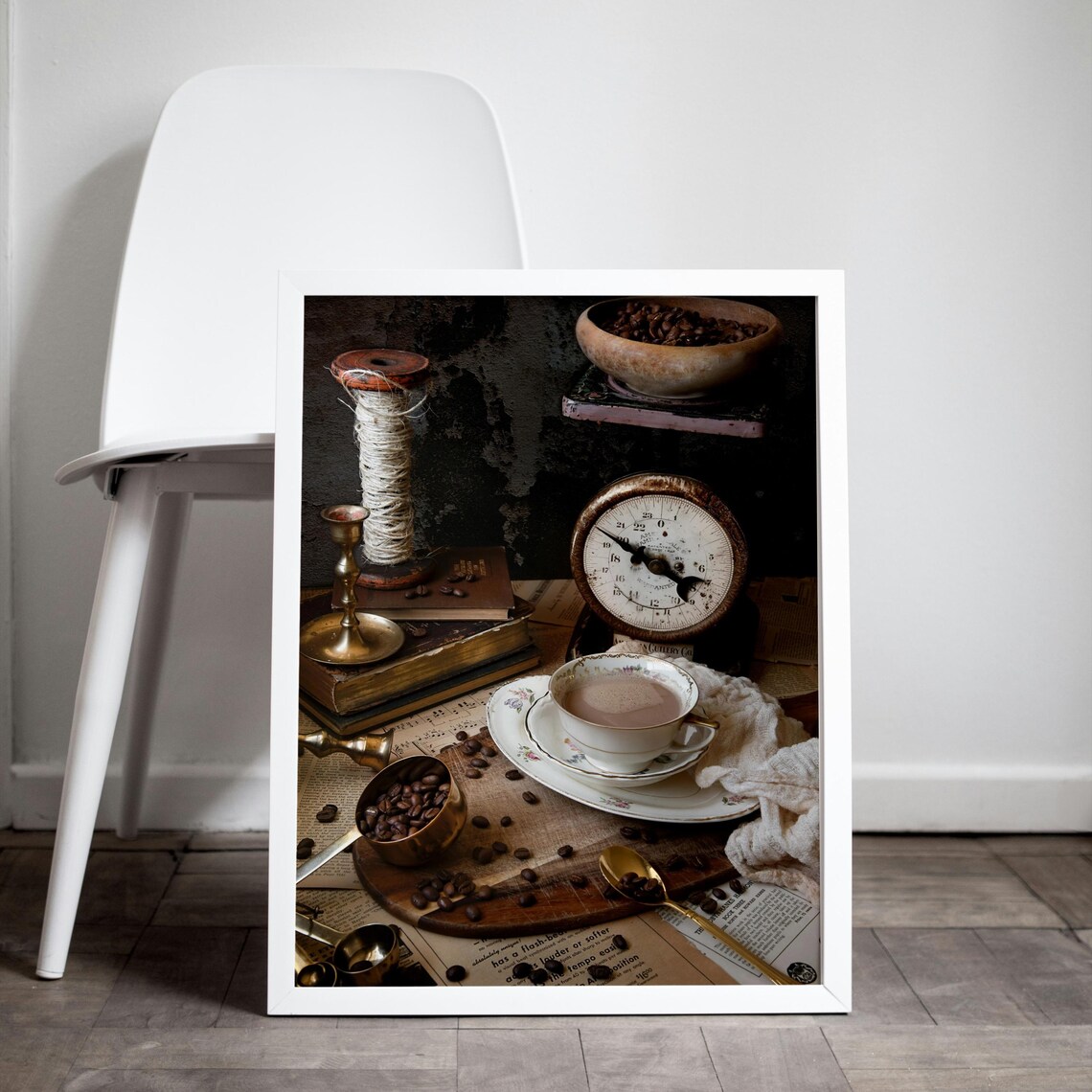 Vintage Coffee Art Print, Rustic Kitchen Decor - Image 5