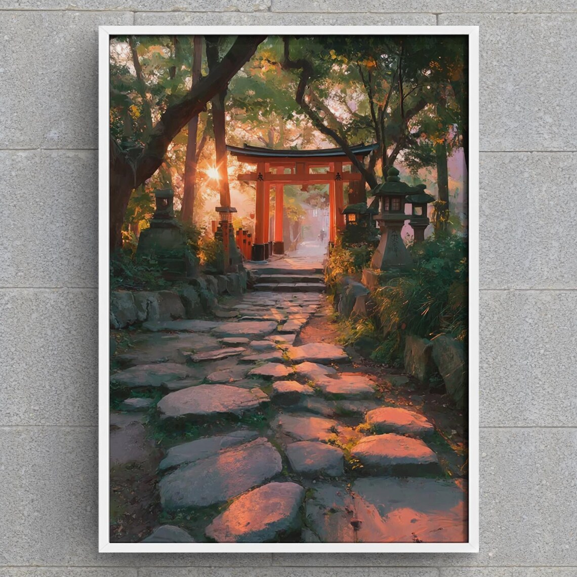Torii Gate Art Print, Zen Shrine Wall Decor