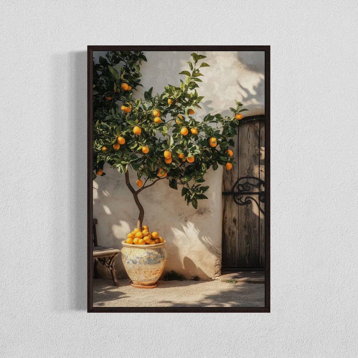 Lemon Tree Wall Art, Citrus Kitchen Art Print