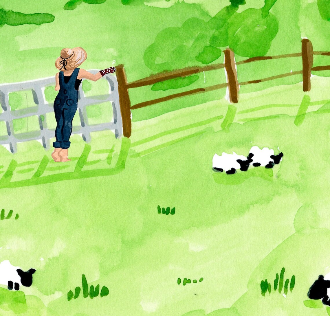 Sheep Field Painting Ireland Art Print, Farmhouse Decor - Image 4
