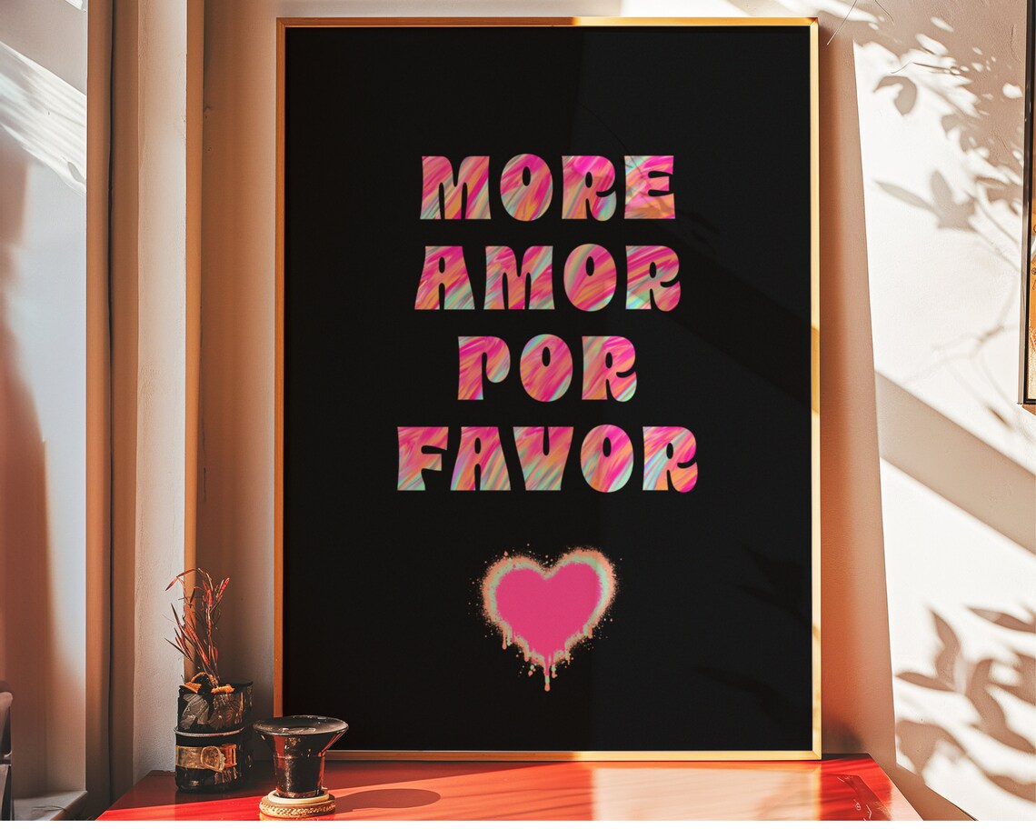 More Amor Por Favor Inspirational Wall Art