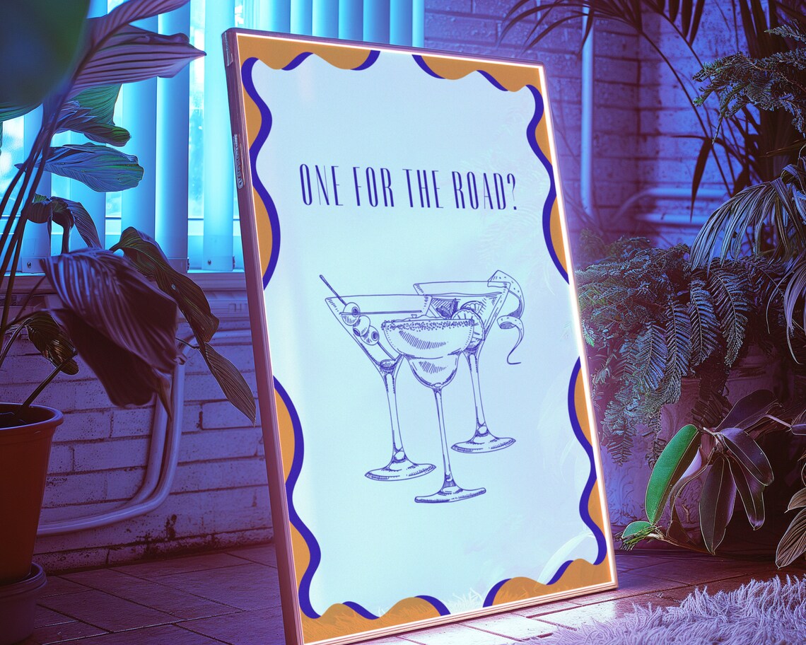 Cocktail Print, Modern Retro Maximalist Art Print - Image 5