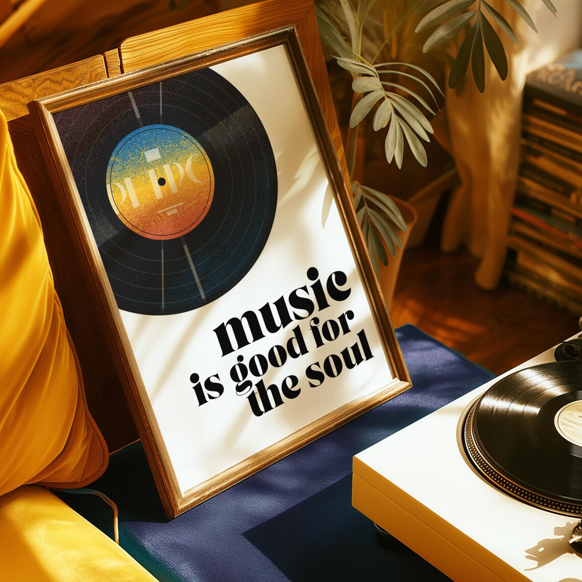 Music Is Good For The Soul, Retro Vinyl Record