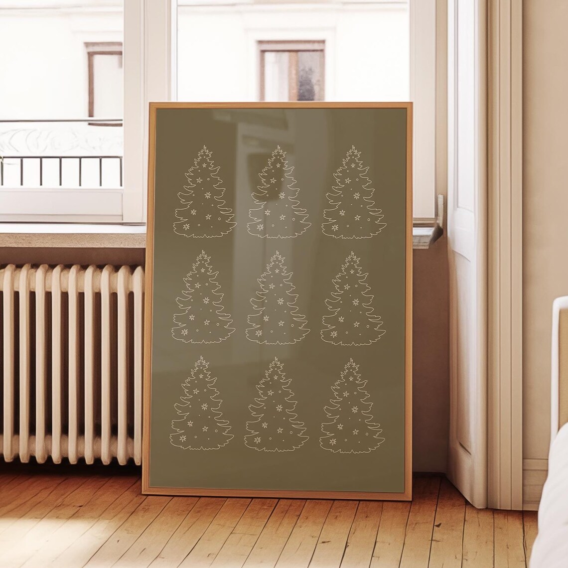 Minimalist Christmas Tree Holiday Home Decor Poster