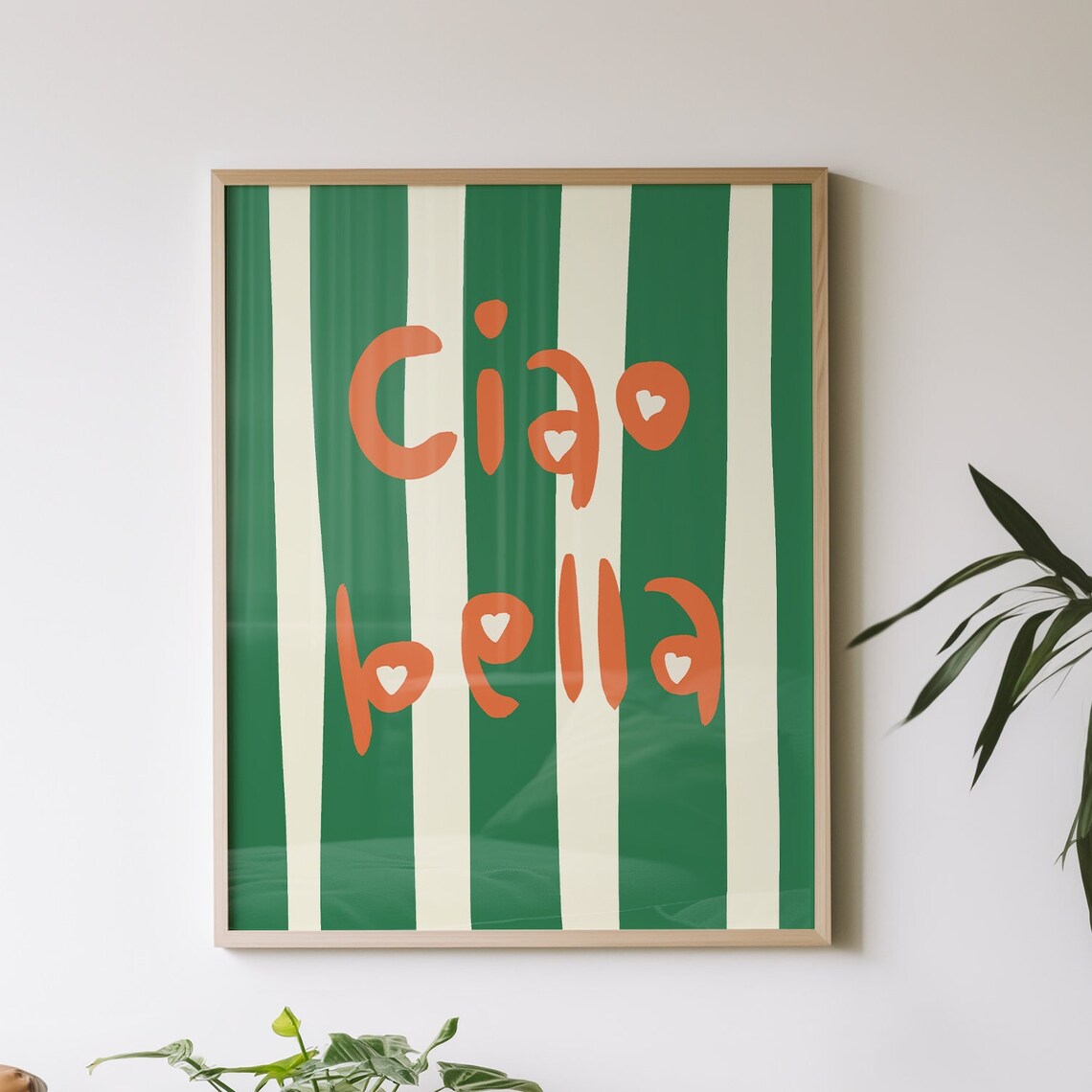Retro Ciao Bella Typography, Minimalist Italian