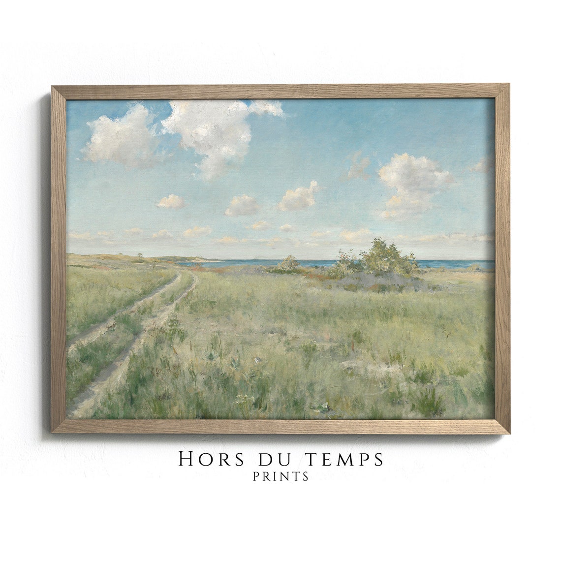 Sandy Dune Path Leading to the Sea Coastal Vintage Painting Poster