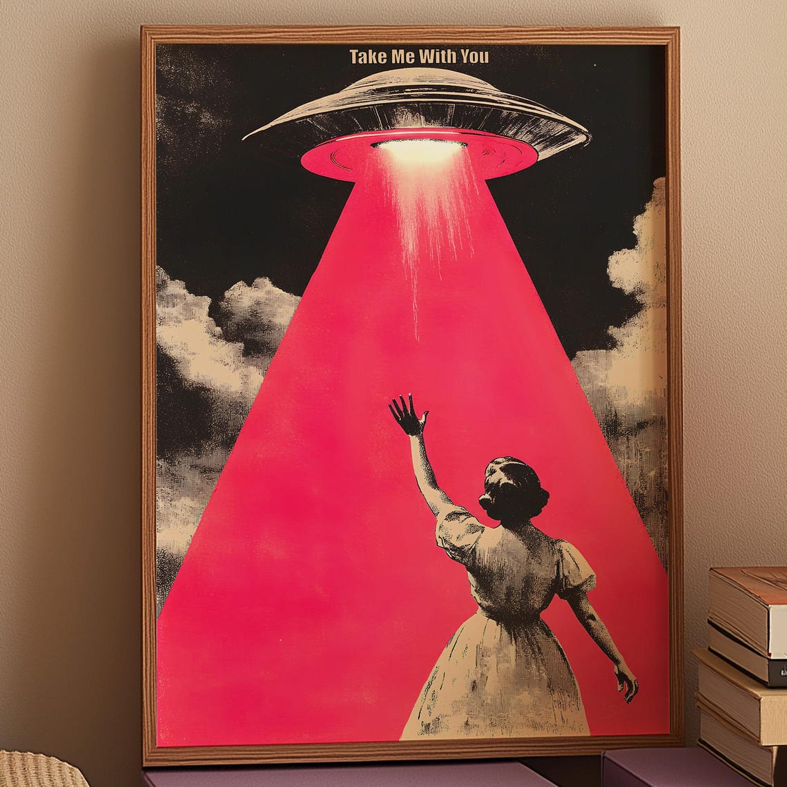 Ufo Poster Funny Scifi Surreal Art Print