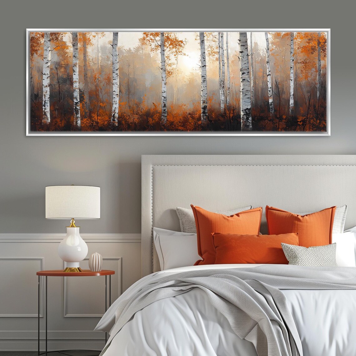 Birch Tree Forest View Print, Horizontal Landscape - Image 3