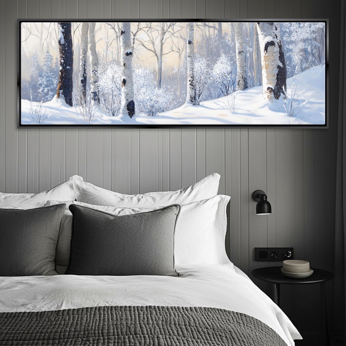 Winter Aspen Forest Scene, Panoramic Art Print - Image 5
