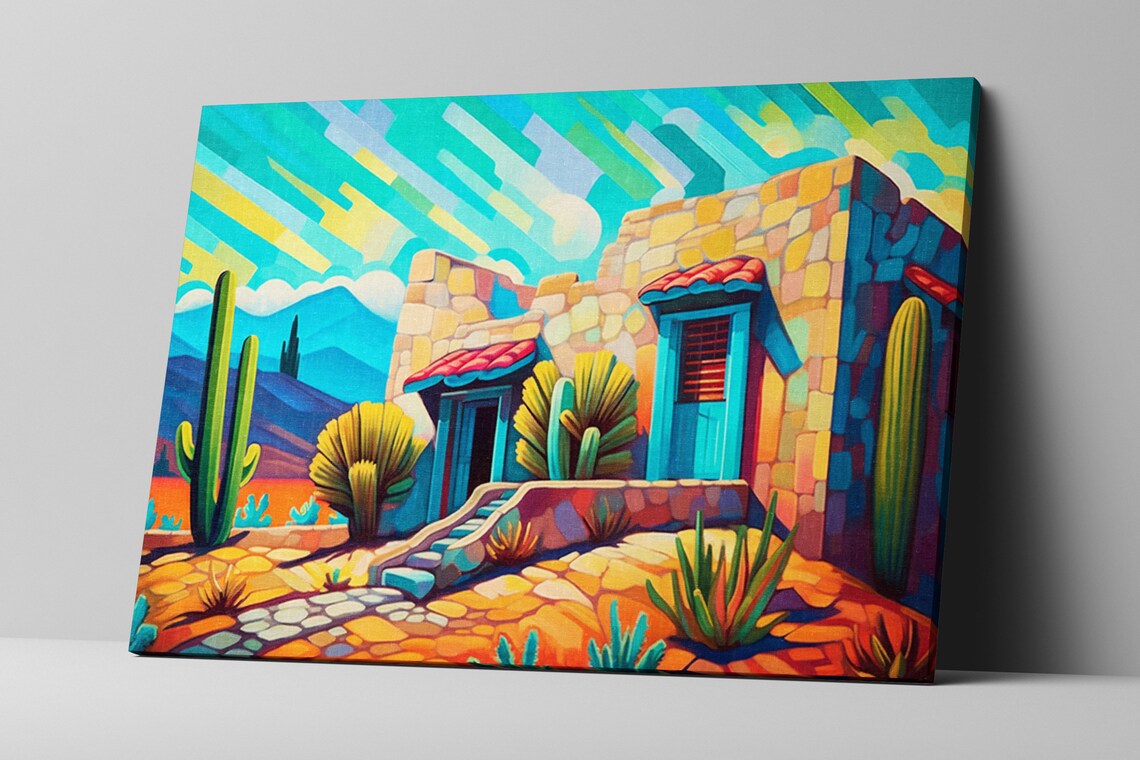 Spanish Adobe Home, Spanish Colonial Art Print - Image 5