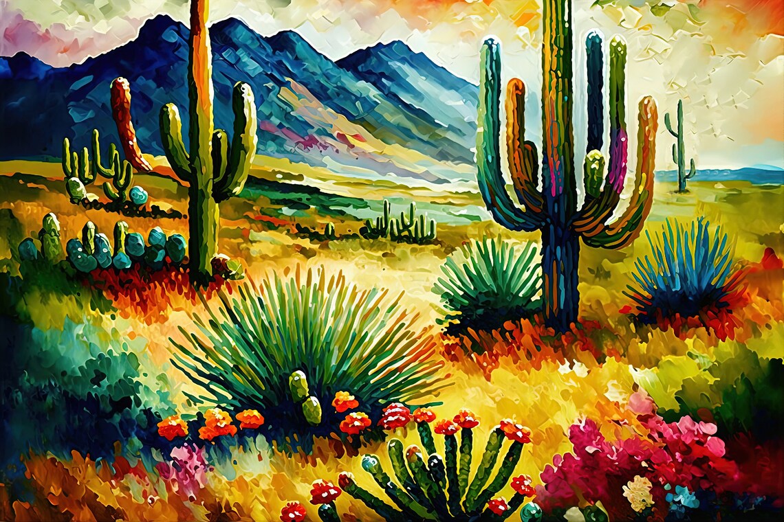 Vintage Desert Landscape Southwest Poster Print - Image 5