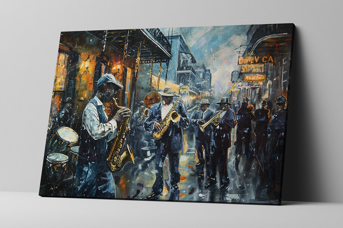 Jazz On Bourbon, New Orleans Street Band Art Print - Image 5