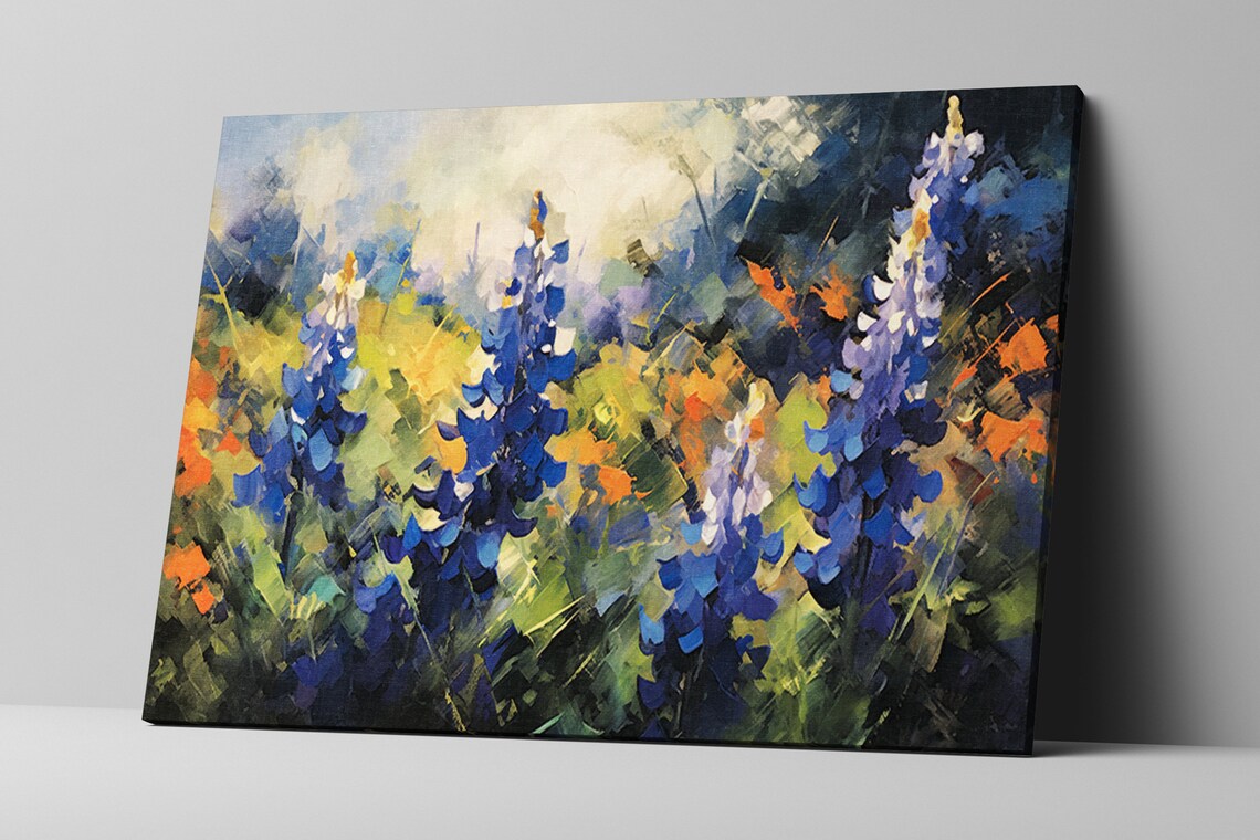 Texas Bluebonnet Spring Wildflower Wall Art Print - Image 5