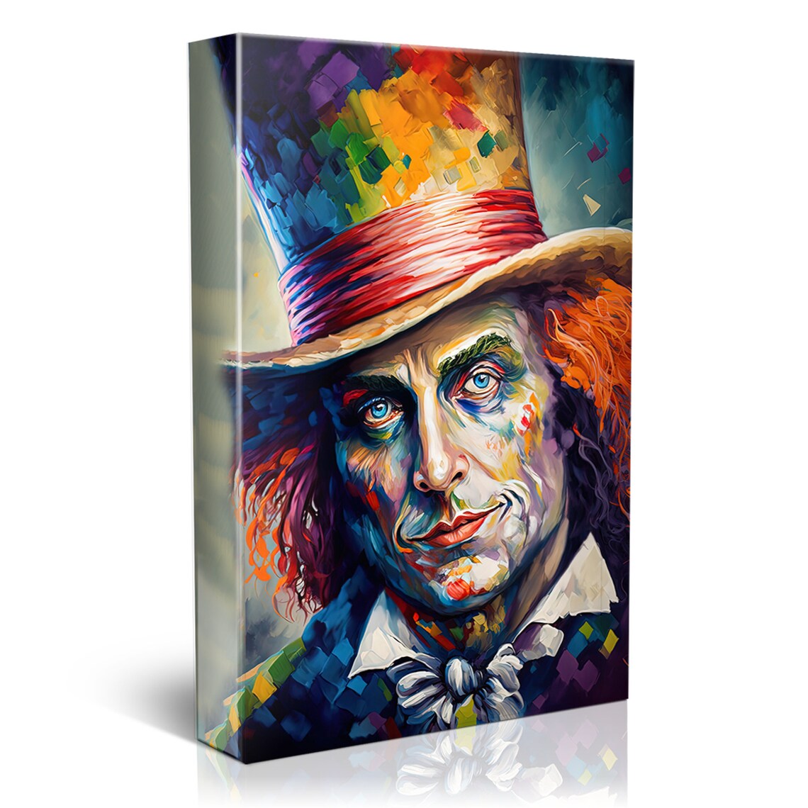 Mad Hatter Portrait Colorful Top Hat Alice in Wonderland Art Poster - Image 4