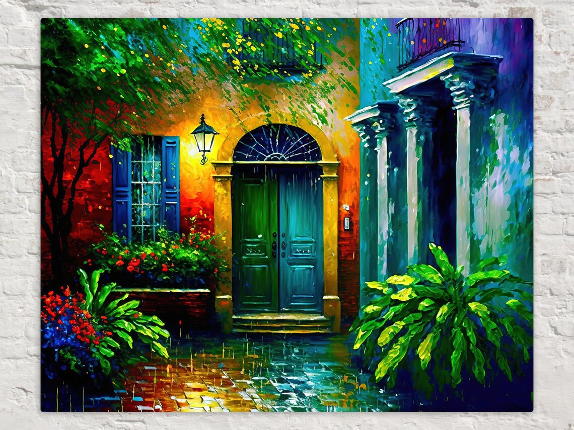 New Orleans French Quarter Scene, Travel Poster