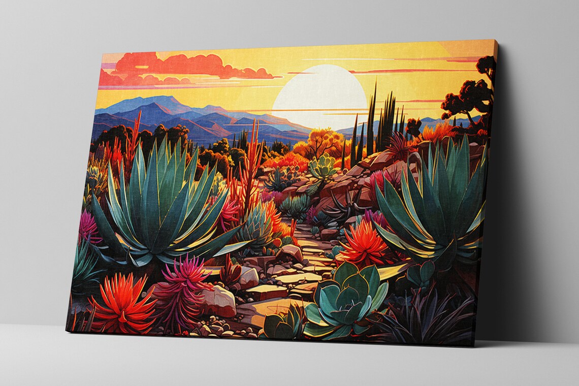 Agave Desert Scene Art Print, Nature Landscape - Image 5