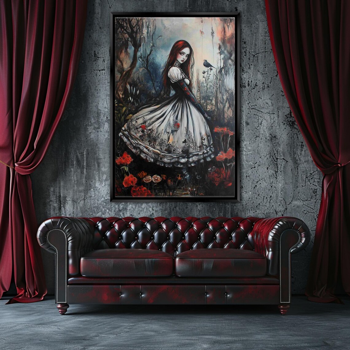 Gothic Alice In Wonderland Fantasy Poster Print