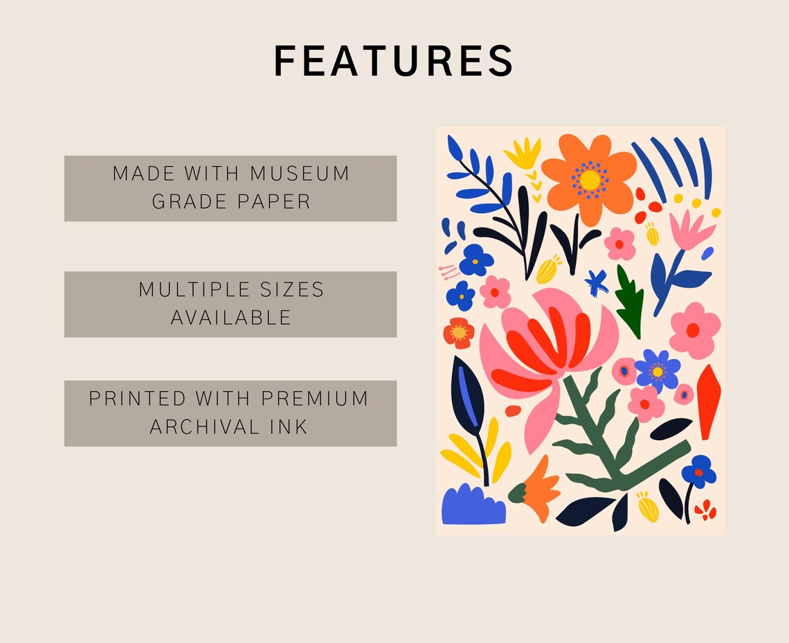 Striking Floral Bouquet With Big Pink Bloom On Cream Art Print - Image 2