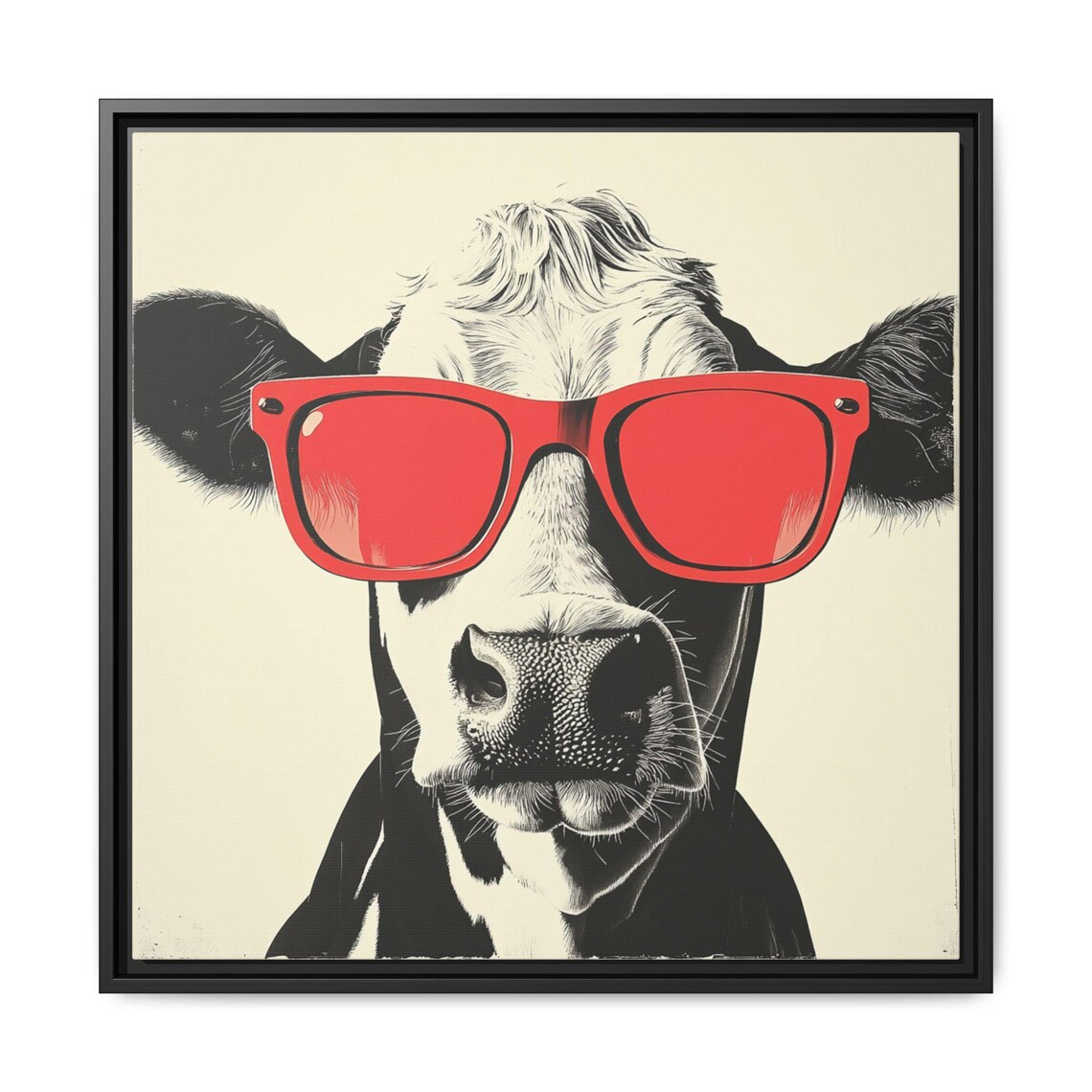 Cool Cow Farmhouse Decor, Quirky Animal Art Print - Image 5