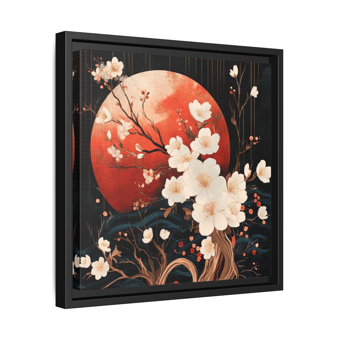 Serene Pink Landscape Japandi Art, Romantic Decor - Image 2