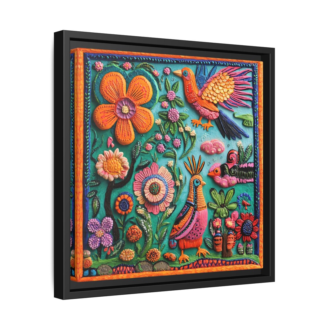 Mexican Folk Art Birds And Botanical Art Print - Image 2