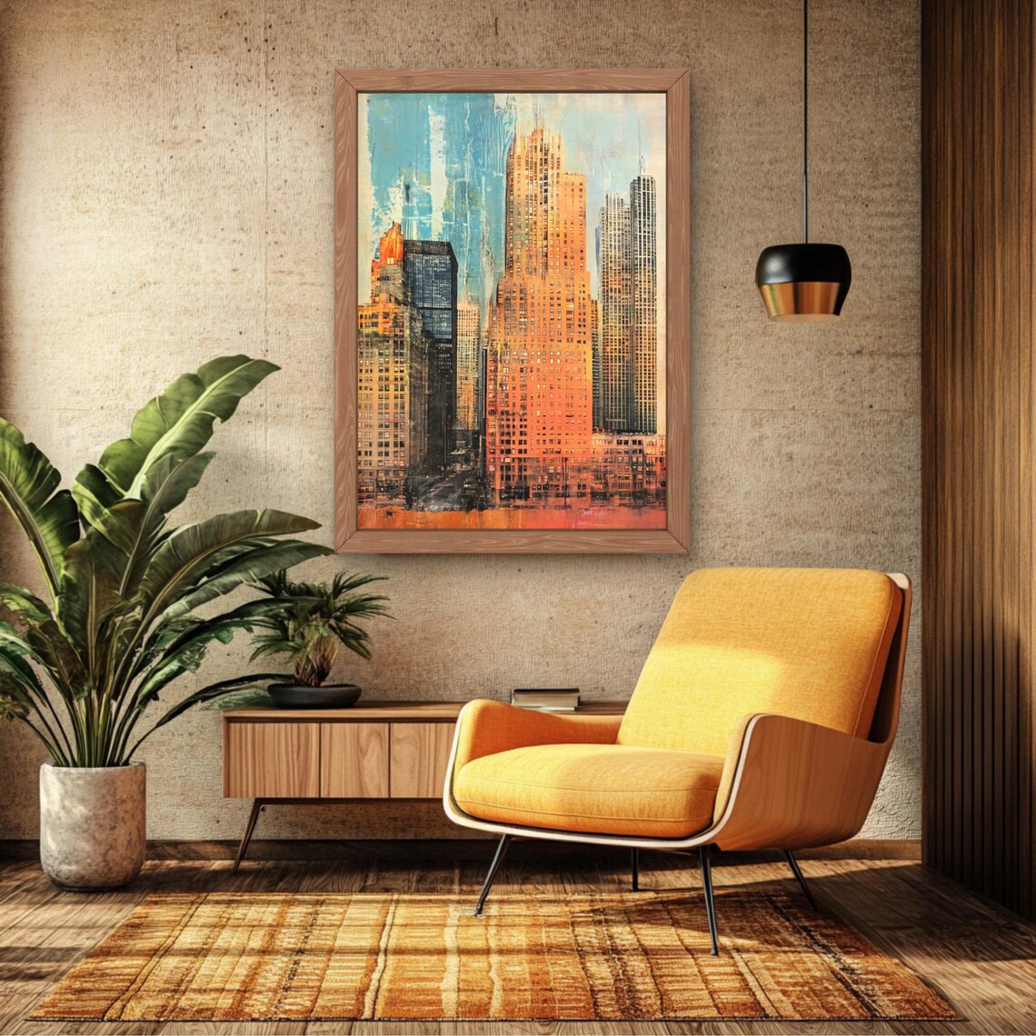Chicago Skyline Modern Abstract, Gift for Art Lover - Image 4