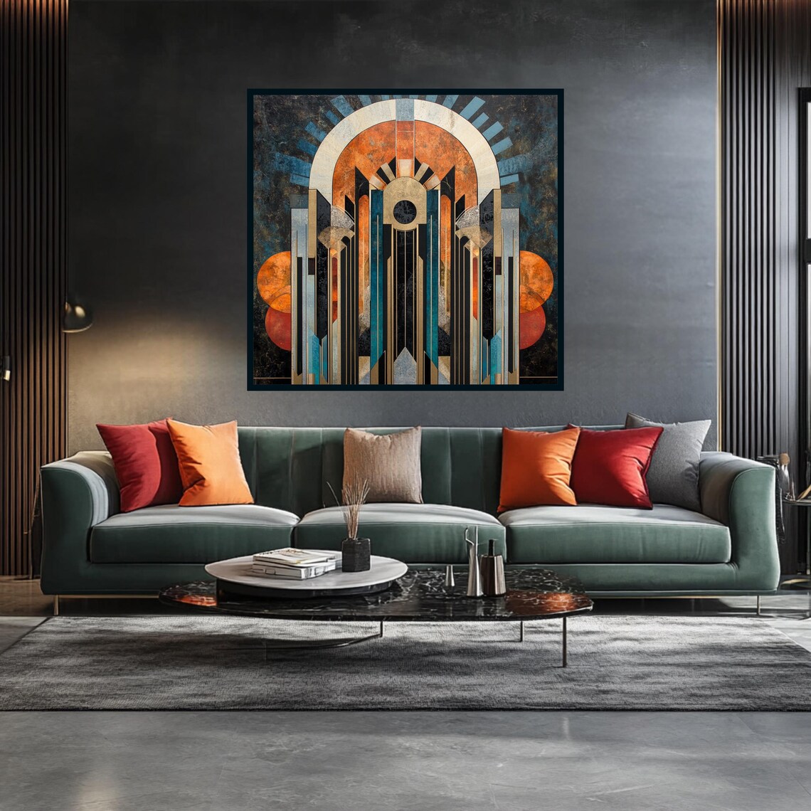Art Deco Stylish Living Room Modern Decor
