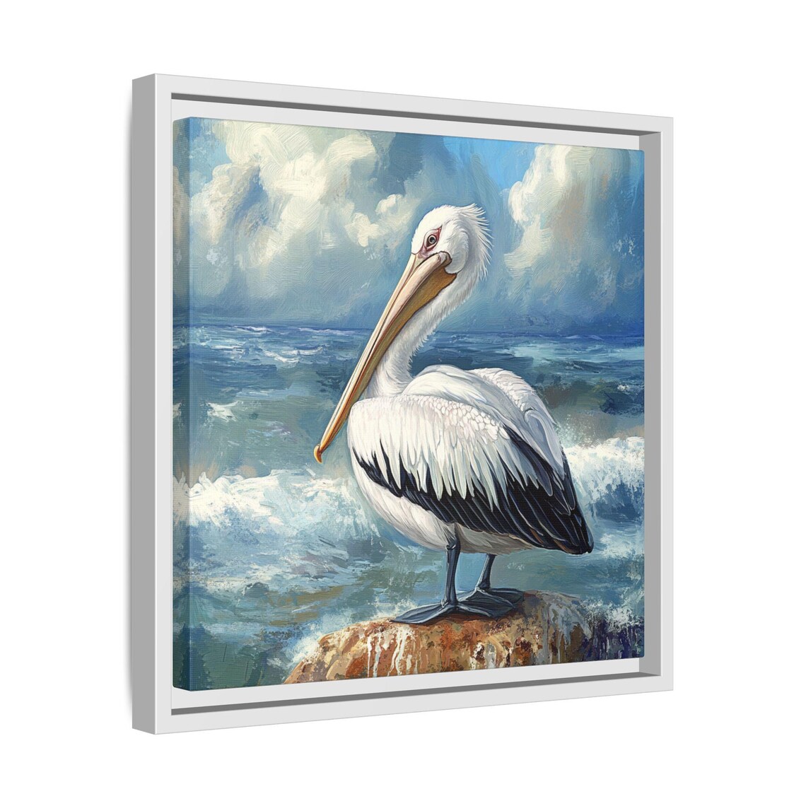 Vintage Style Abstract Pelican, Coastal Bird Art Print - Image 4