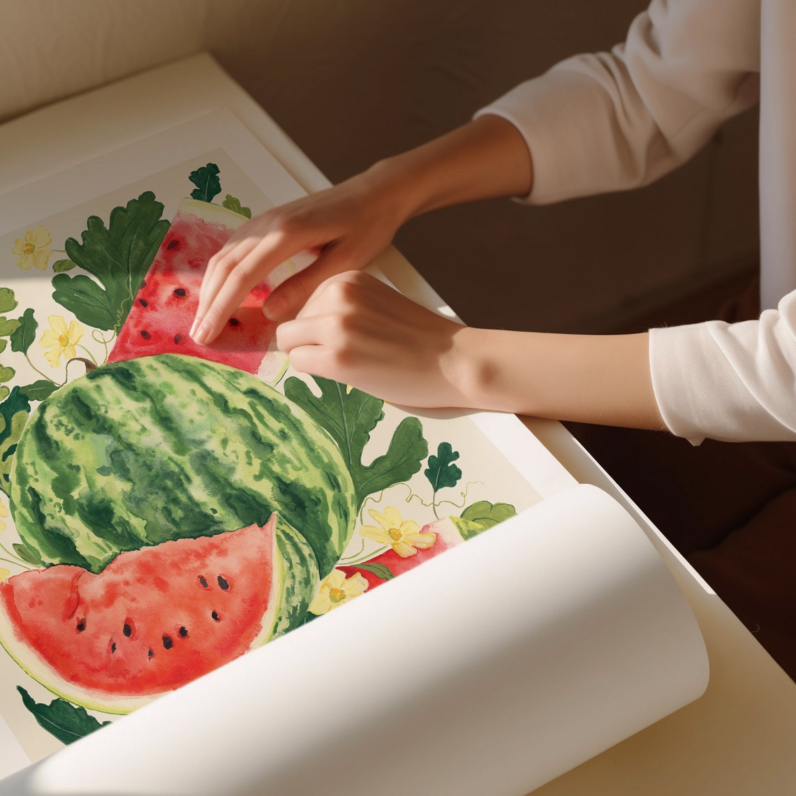 Watermelon Art Print, Kitchen Decor - Image 3