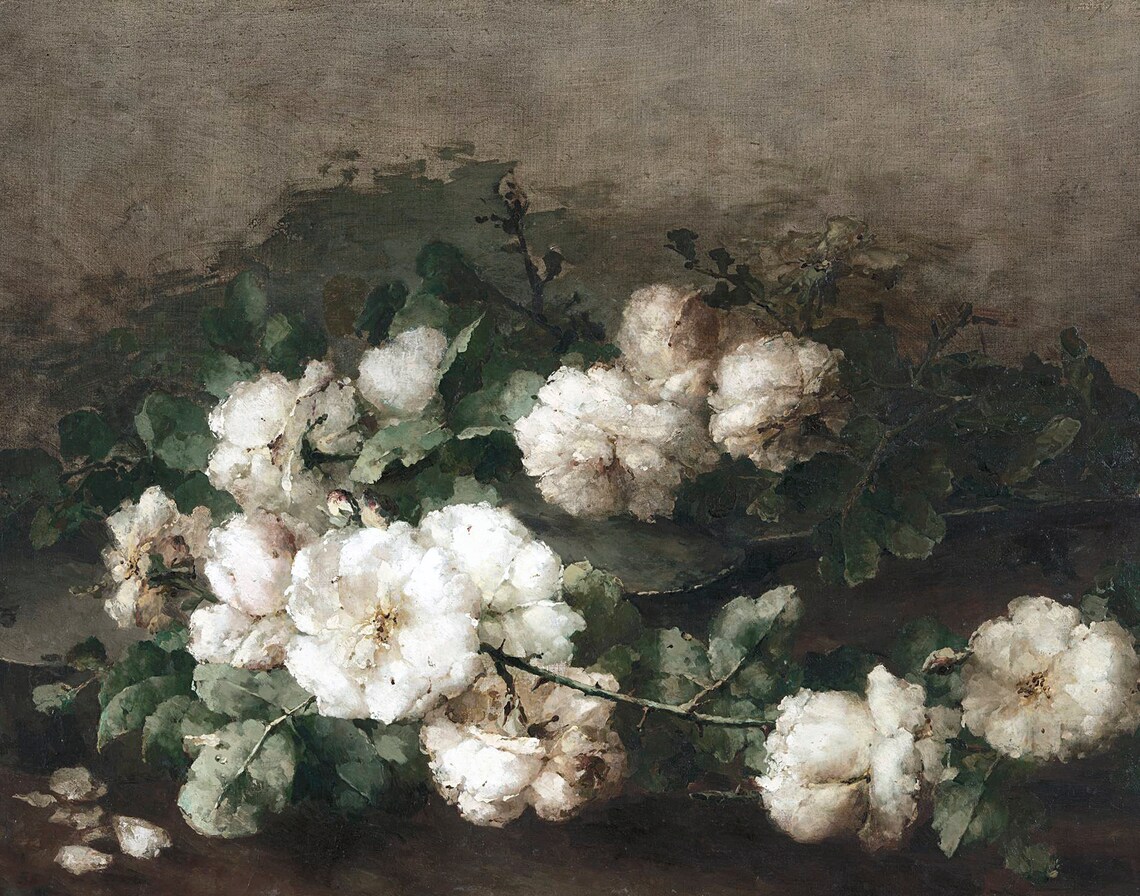 Vintage Rose Painting, French Floral Art Print - Image 3