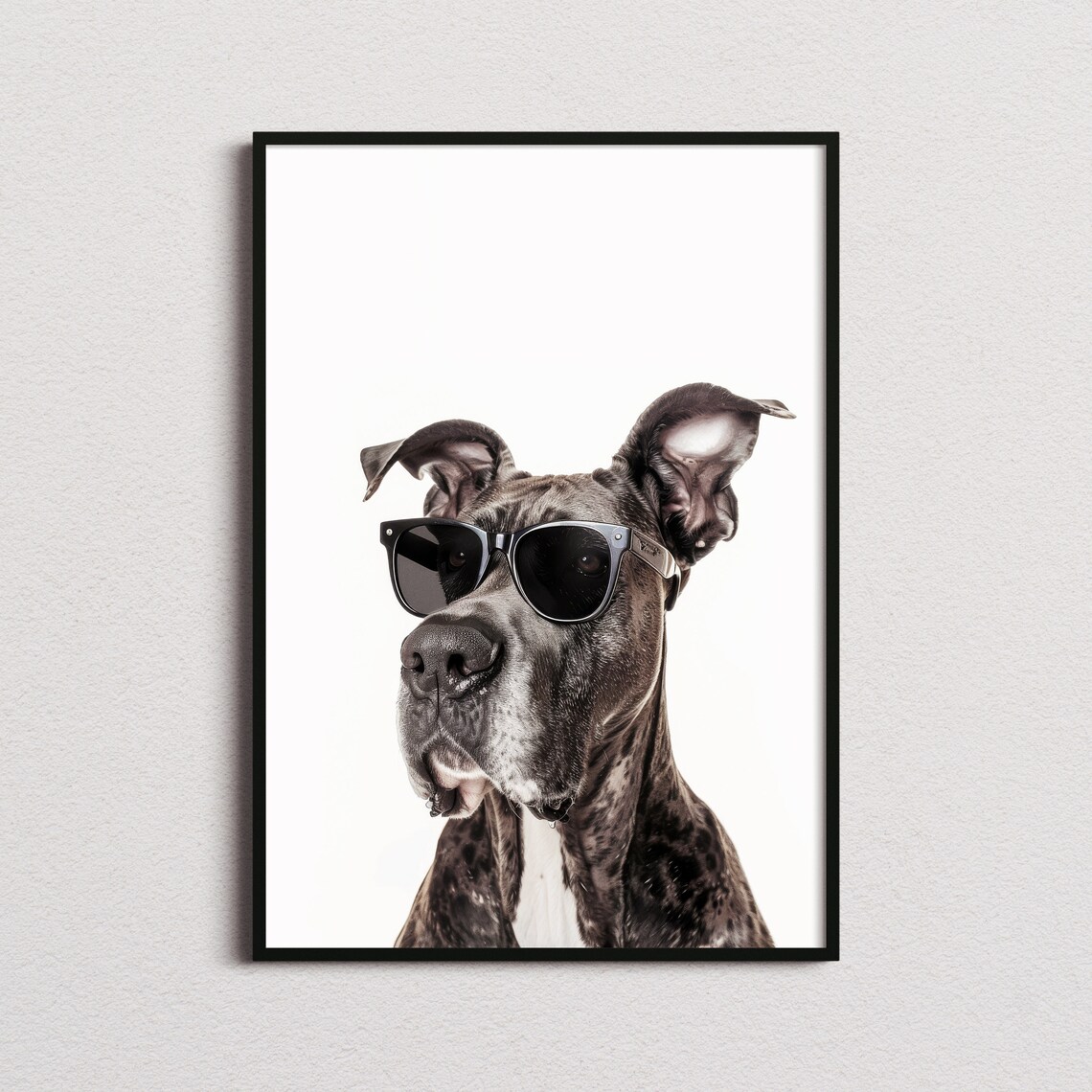 Great Dane In Sunglasses Funny Dog Art Print