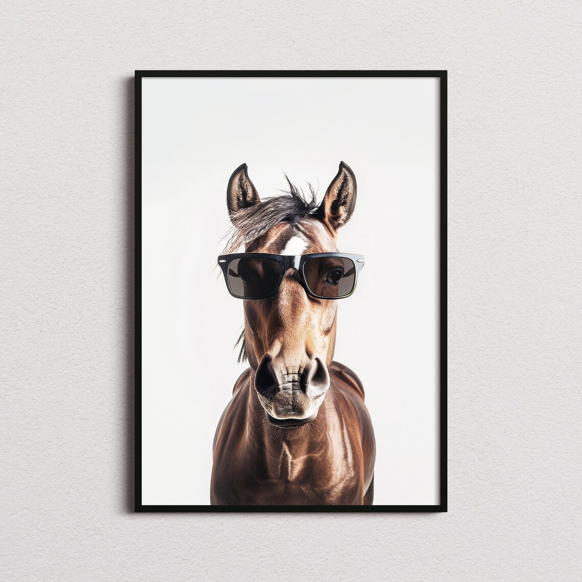 Horse In Sunglasses Funny Horse Art Print