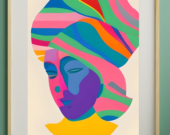 Mother Fine Art Print Abstract Modern Wall Art Dopamine Art Colorful Wall Decor Maximalist Wall Art Radiant Print Retro Decor