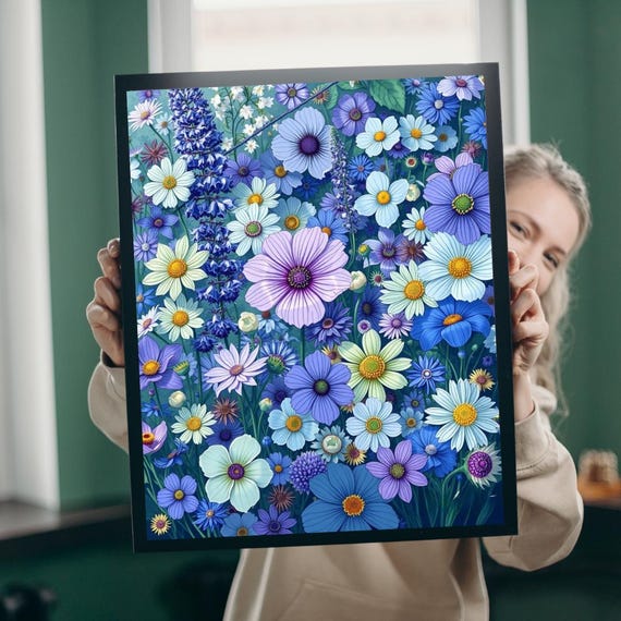 Floral Jigsaw Puzzle Vibrant Flower Art Mindfulness Gift