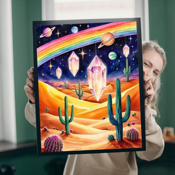 Trippy Desert Dreams Jigsaw Puzzle Surreal Psychedelic Art