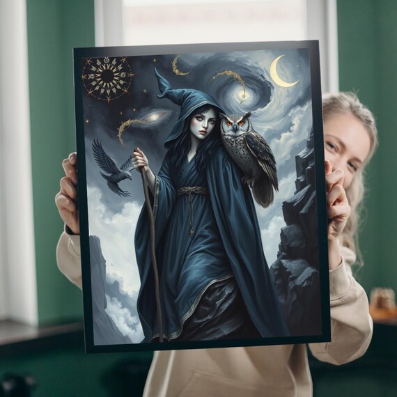 Mystical Night Witch Puzzle Enchanting Dark Fantasy Art