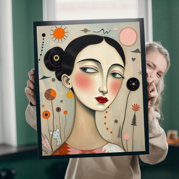 Surreal Woman Portrait Jigsaw Puzzle Artistic Mindfulness Gift