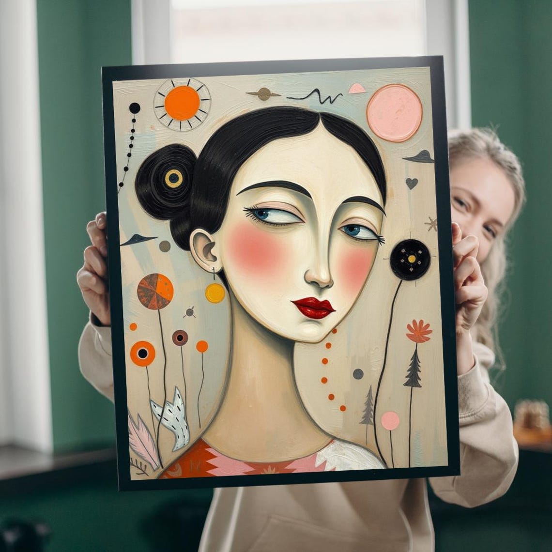 Surreal Woman Portrait Jigsaw Puzzle Artistic Mindfulness Gift