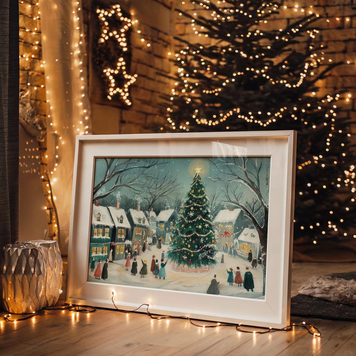 Christmas Tree Wall Art Cute Christmas Holiday Art Christmas Decor Cute Winter Decor Christmas Decor - Image 4