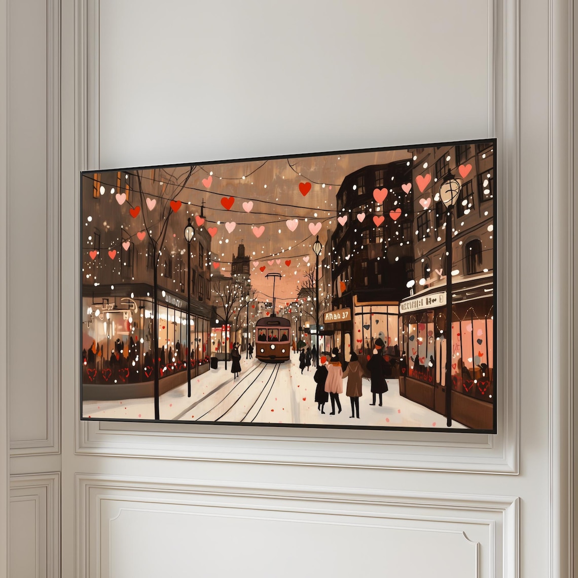 Frame TV Art Whats Included Card with Heart Lights Street Print - Image 5
