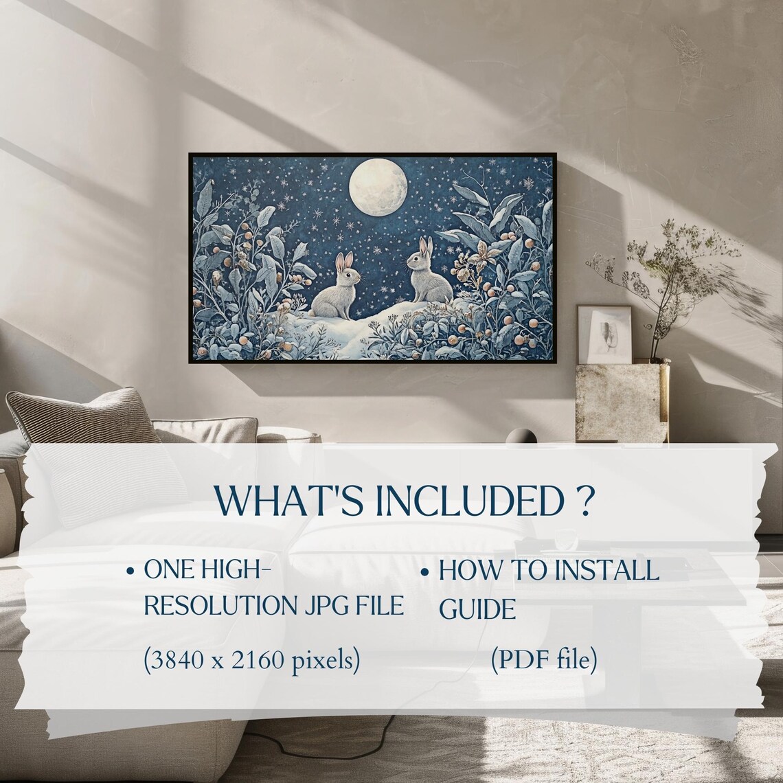 Winter Wonderland William Morris Style Art Print - Image 2