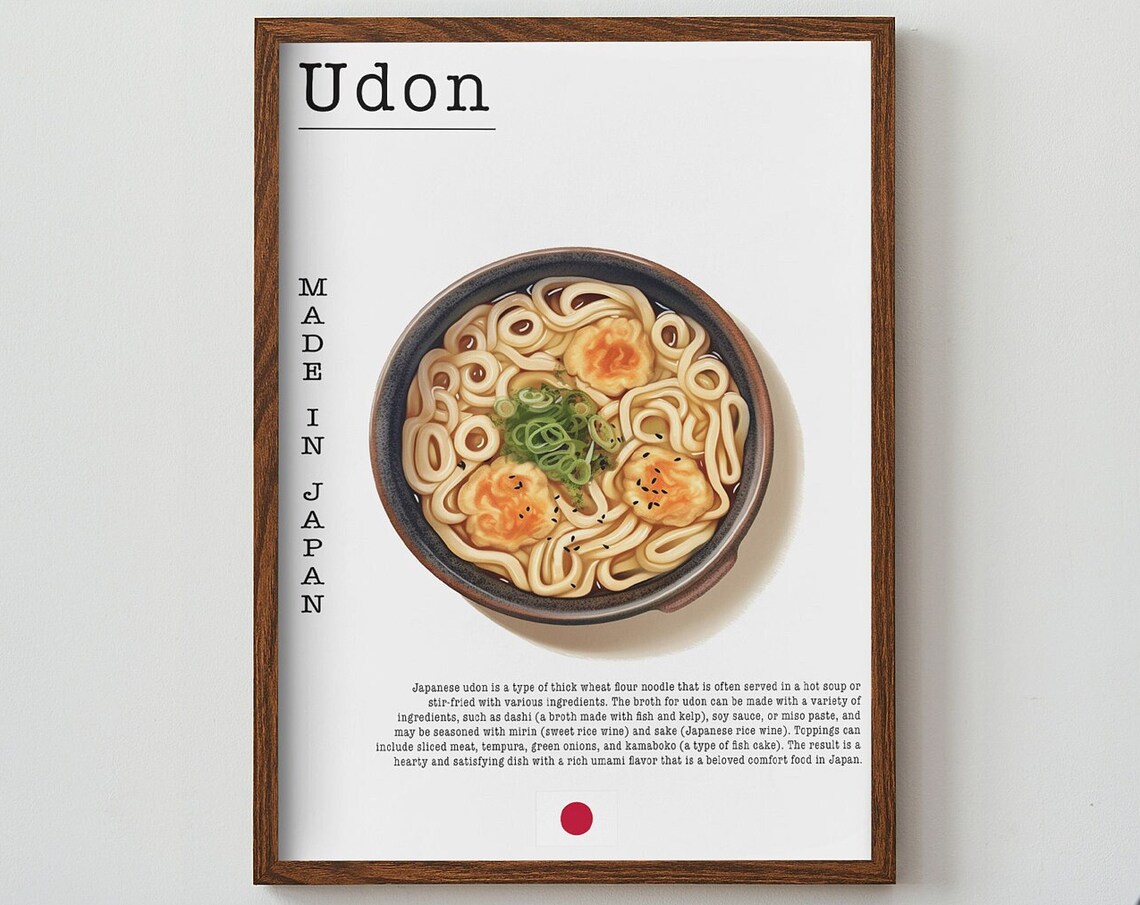 Japanese Udon, Japan National Dish Art Print