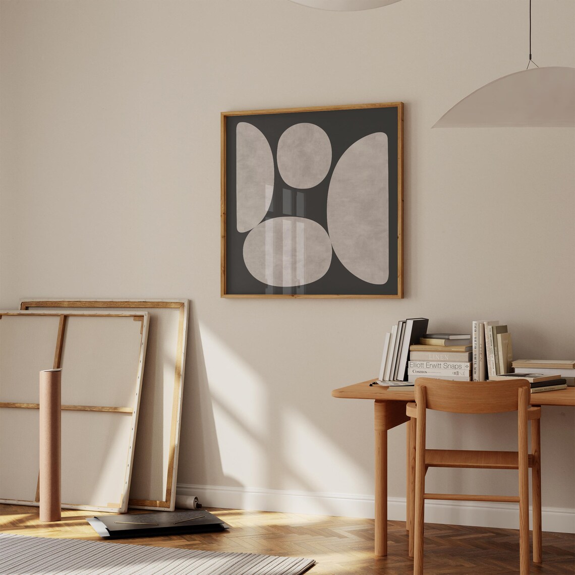 Mid-Century Modern Minimalist Square Art Poster - Image 2