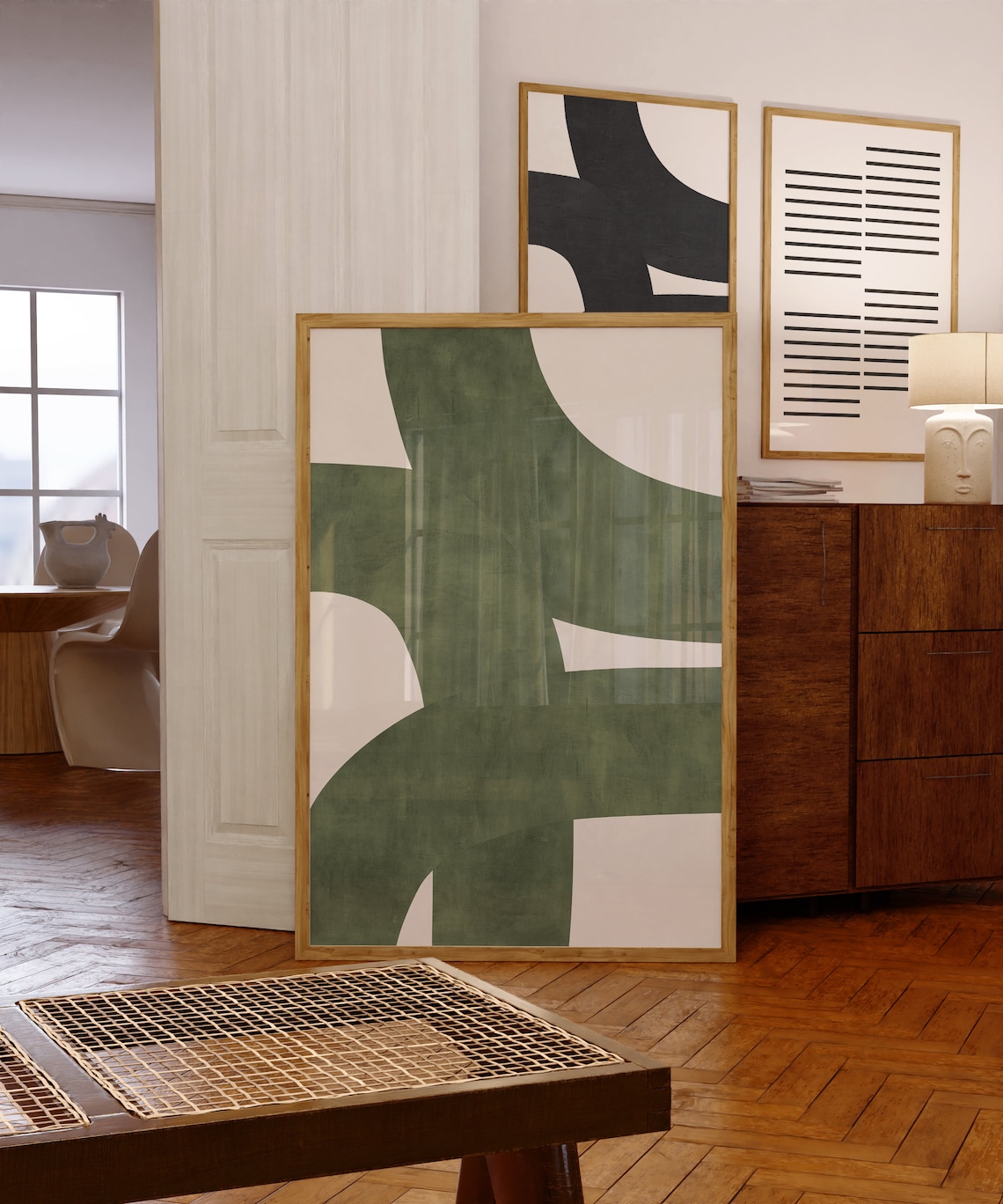 Midcentury Organic Lines Abstract Wall Print - Image 5