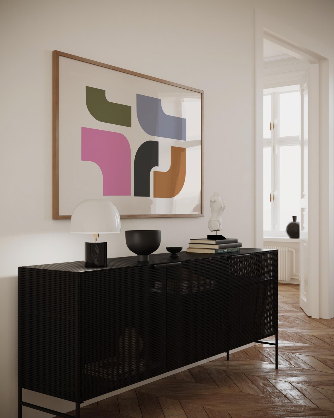 Mid Century Organic Geometric Shape Art Print - Image 3