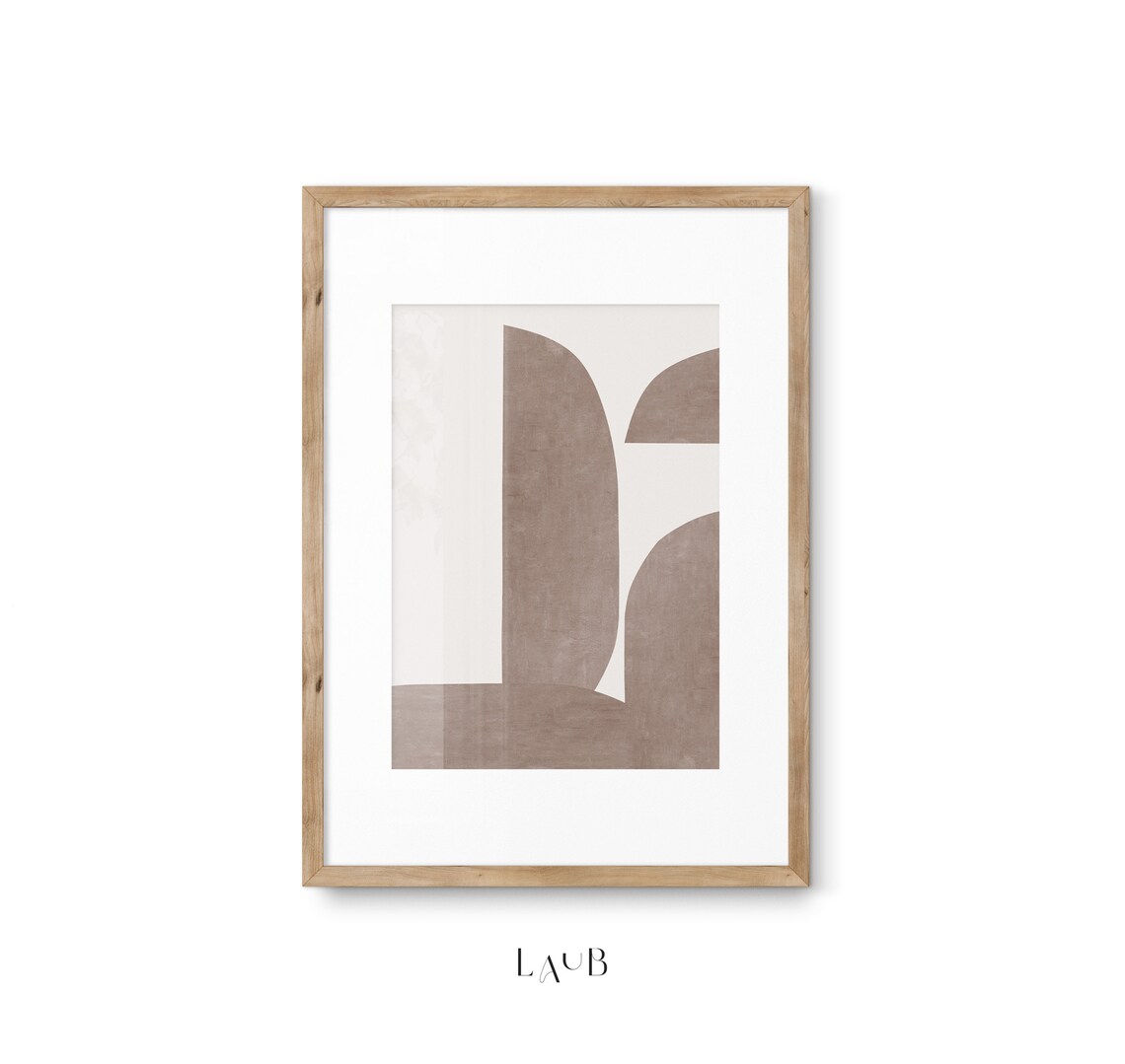 Modern Nude Brown Minimalist Poster, Contemporary Art - Image 2